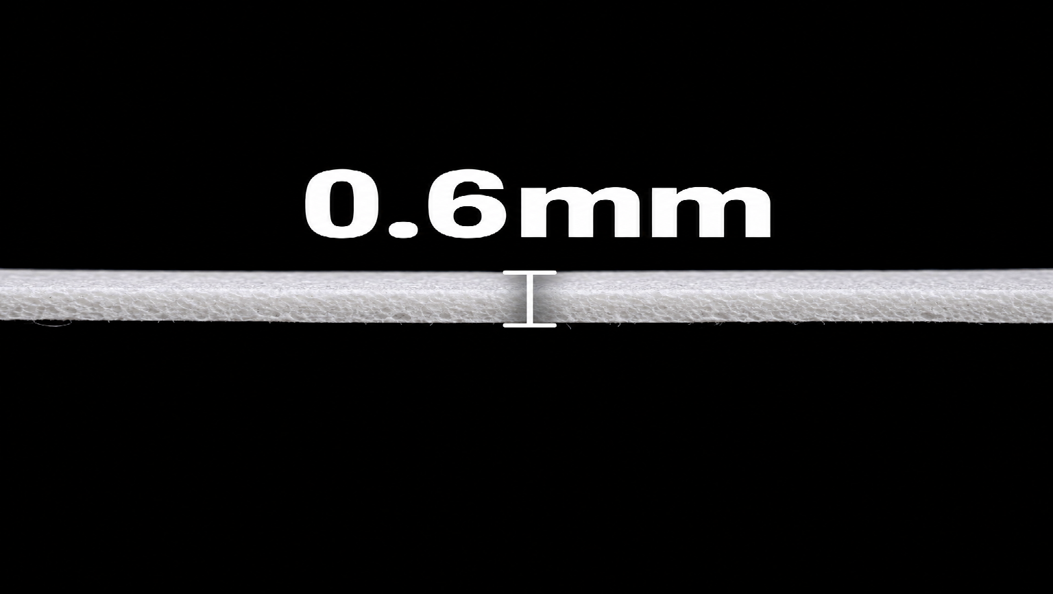 Overgrip cross-section showing 0.6mm thickness measurement